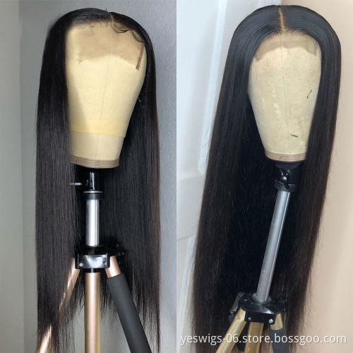 10A Quality Virgin Hair Straight Brazilian Frontal Wig Human Hair Wig Lace Front Virgin Cuticle Aligned 360 Human Hair Wig